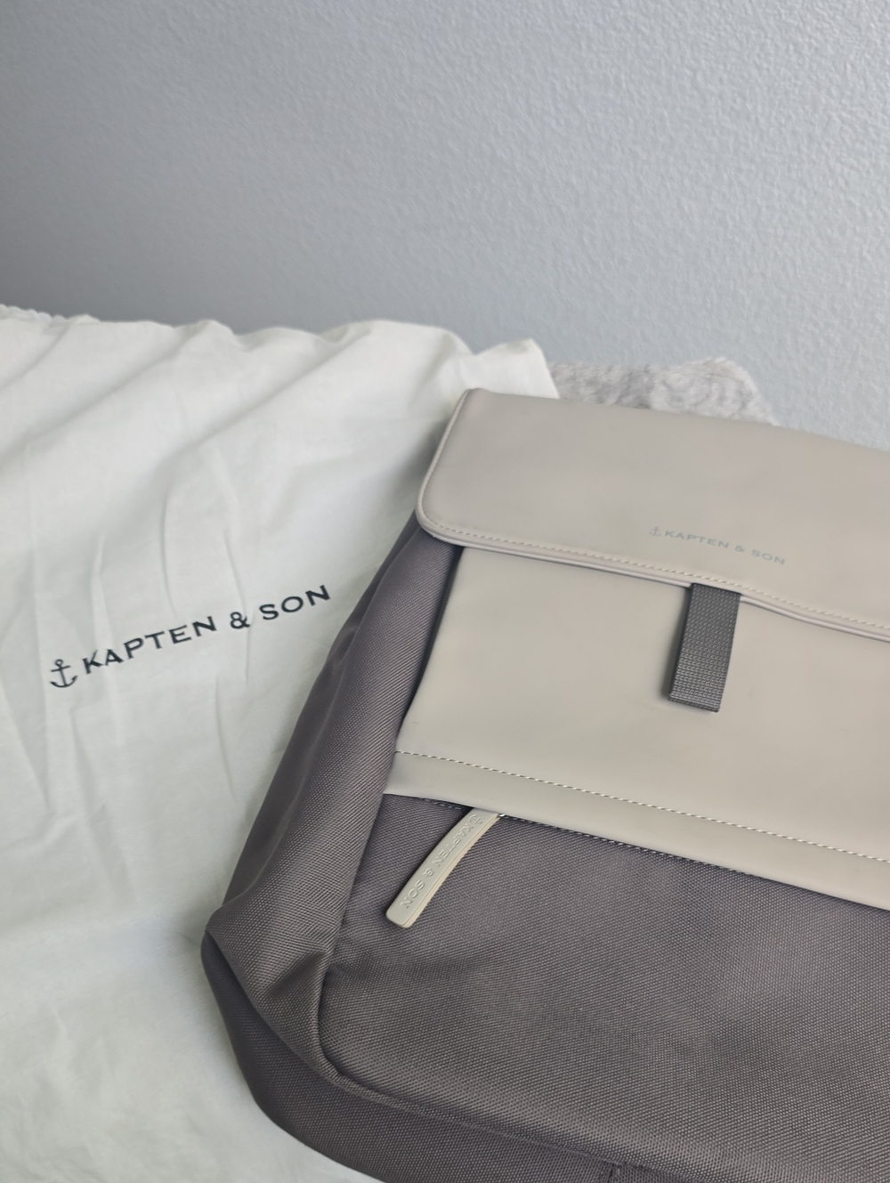 Women's Two-Tone Taupe & Cream Backpack